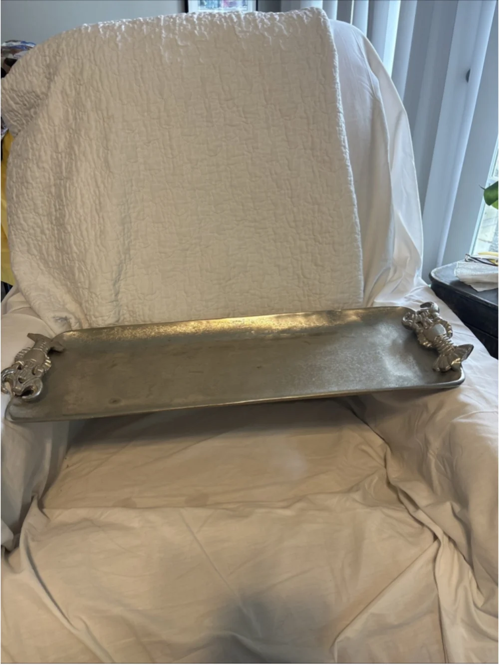 Portofino Home Silver Crawfish Tray 1067